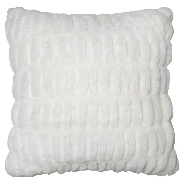 White Ruched Pillow with a touch of sparkle